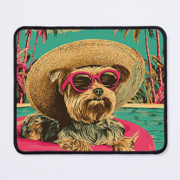Item preview, Yorkshire Terrier with Sunglasses Cute Yorkie Dog Pool Party designed and sold by Littermin.
