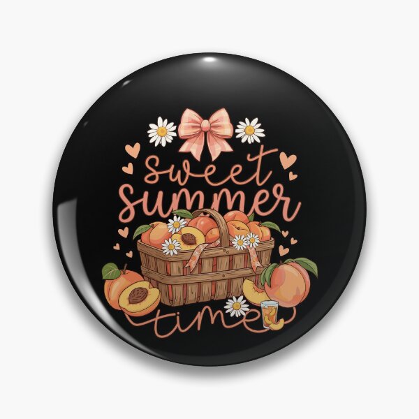 Item preview, Cute Peach Basket Sweet Summer Time Kids Girls designed and sold by KroghDs.