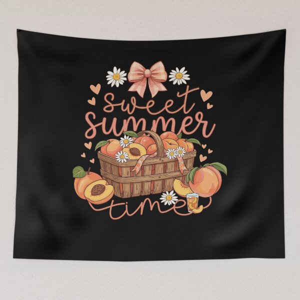 Item preview, Cute Peach Basket Sweet Summer Time Kids Girls designed and sold by KroghDs.