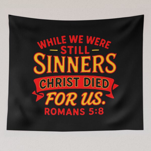 Item preview, Romans 5:8 Christ Died For Us designed and sold by plushism.