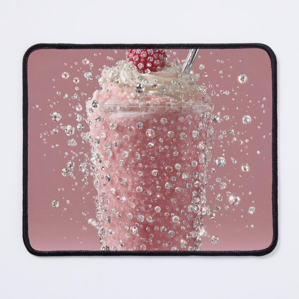 Item preview, Luxury Pink Milkshake with Sparkling Diamonds Splashing designed and sold by colorful-white.