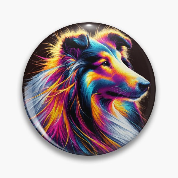 Item preview, Cosmic Companion: Neon Starlight Spirit Collie Sheltie designed and sold by highvibz72.