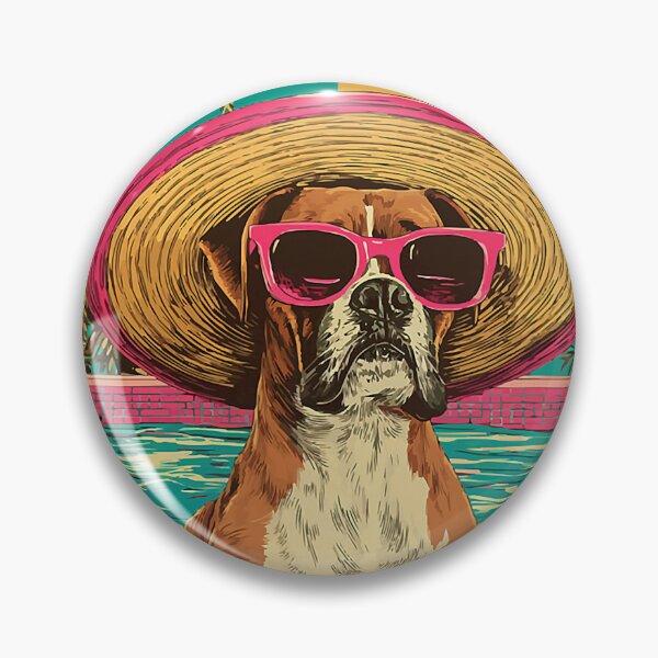 Item preview, Summer Boxer with Sunglasses Cute Dog Tropical Pool Party designed and sold by Littermin.