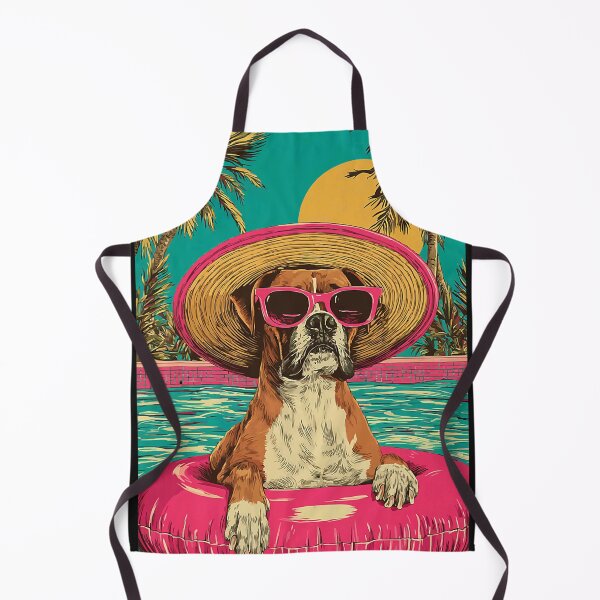 Item preview, Summer Boxer with Sunglasses Cute Dog Tropical Pool Party designed and sold by Littermin.