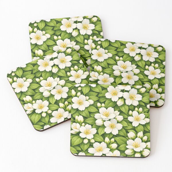 Item preview, White Jasmine Flower Floral Garden Pattern Aesthetic designed and sold by LuisWorks.