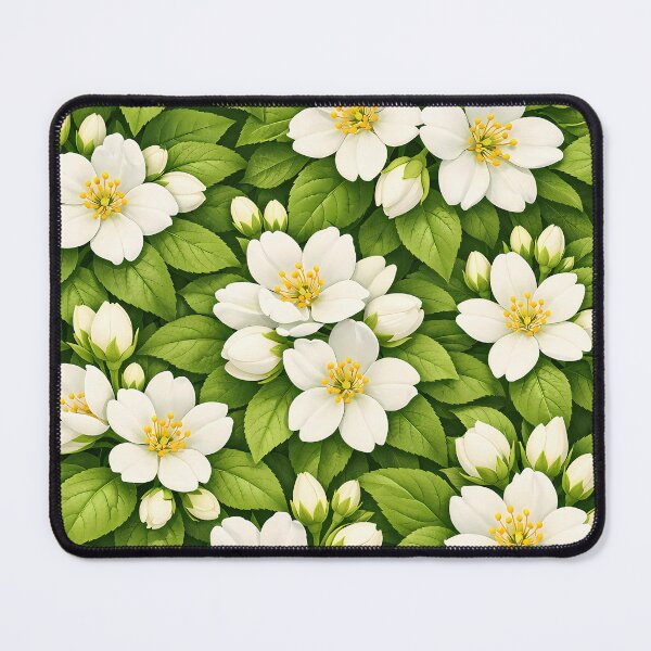 Item preview, White Jasmine Flower Floral Garden Pattern Aesthetic designed and sold by LuisWorks.