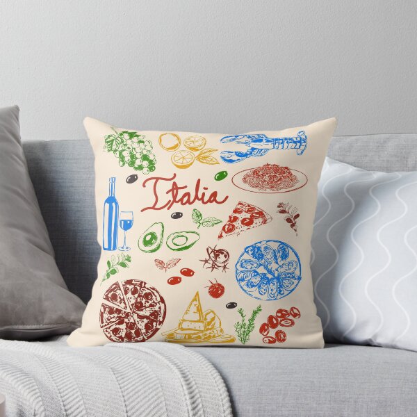 Item preview, Italy Food Illustration Colorful Hand-drawn Mediterranean Cuisine designed and sold by MaiZephyr.
