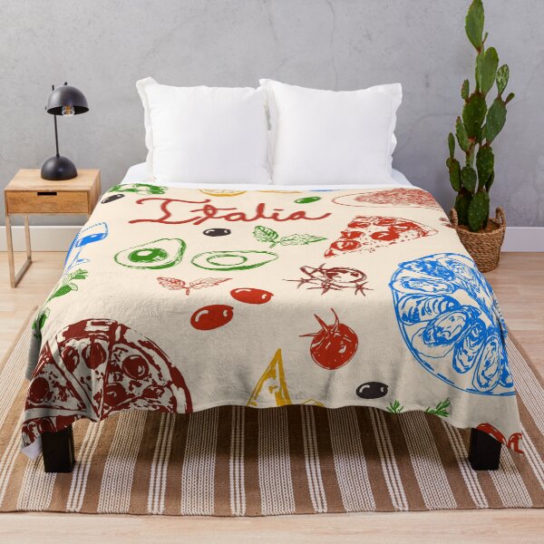 Item preview, Italy Food Illustration Colorful Hand-drawn Mediterranean Cuisine designed and sold by MaiZephyr.