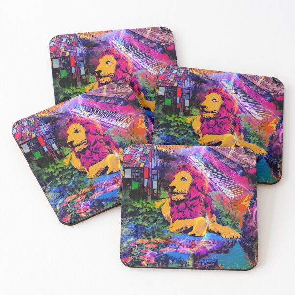 Item preview, Surreal Golden Lion Pop Art Collage Urban Dreamscape designed and sold by bewitchedcuties.