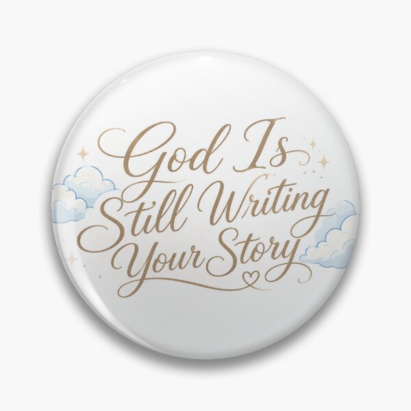 Item preview, God is Still Writing Your Story - Faith based quote with clouds designed and sold by AnyseDesign.