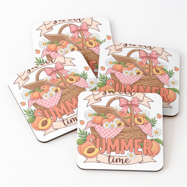 Item preview, Cute Peach Picnic Basket Summer Time Kids Girls designed and sold by KroghDs.