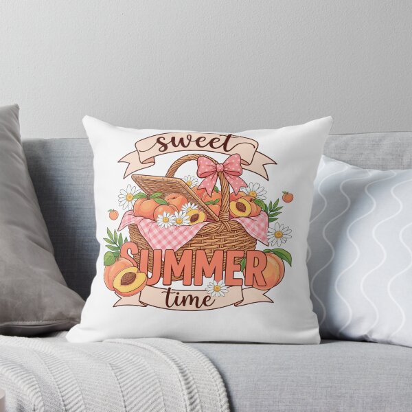 Item preview, Cute Peach Picnic Basket Summer Time Kids Girls designed and sold by KroghDs.