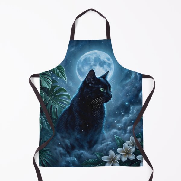 Item preview, Black Cat in Tropical Blue Moon designed and sold by Eclectic Monkey.