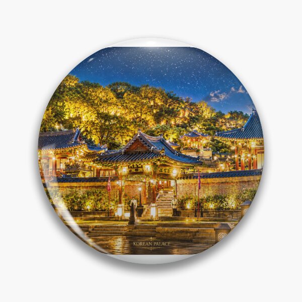 Artikelvorschau, Goldene koreanische Palastlandschaft bei Nacht entworfen und verkauft von Palace1979.