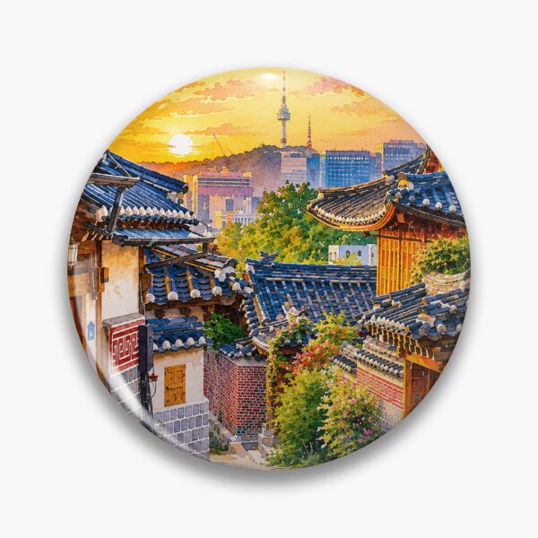 Item preview, Sunset Alley of Seoul Hanok designed and sold by Palace1979.
