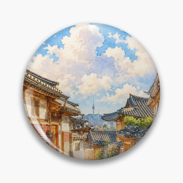 Item preview, Seoul Hanok Village Watercolor Street designed and sold by Palace1979.