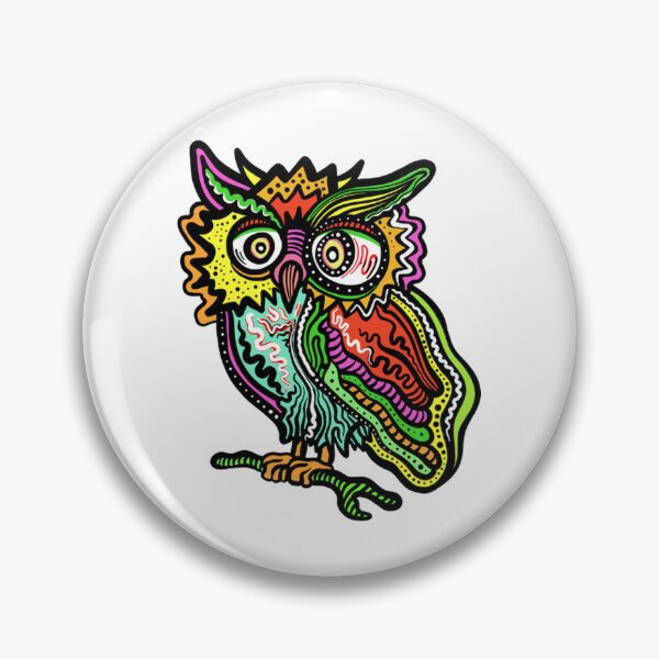 Item preview, Vibrant Owl Colorful And Playful Psychedelic Art designed and sold by Inkirra.