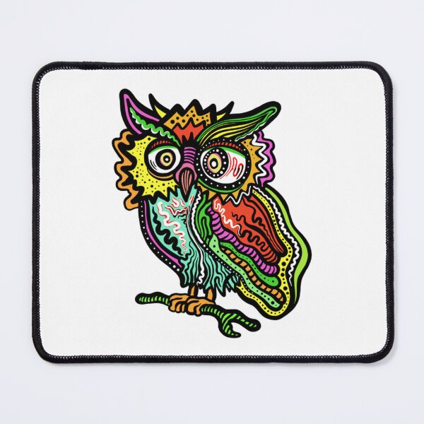 Item preview, Vibrant Owl Colorful And Playful Psychedelic Art designed and sold by Inkirra.