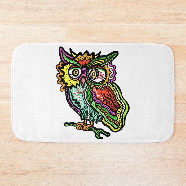 Item preview, Vibrant Owl Colorful And Playful Psychedelic Art designed and sold by Inkirra.