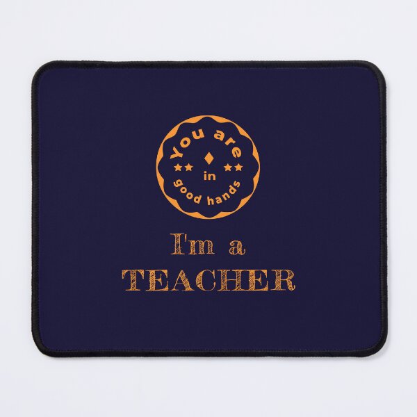 Item preview, You Are in Good Hands I'm a Teacher | Orange Typography Design | Funny Teacher Humor | Trendy Educator Quote | Warm Aesthetic Gift designed and sold by unique art and design.