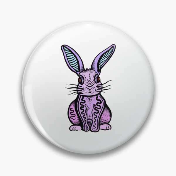 Item preview, Psychedelic Bunny Cute Vibrant Purple Rabbit Art designed and sold by Inkirra.