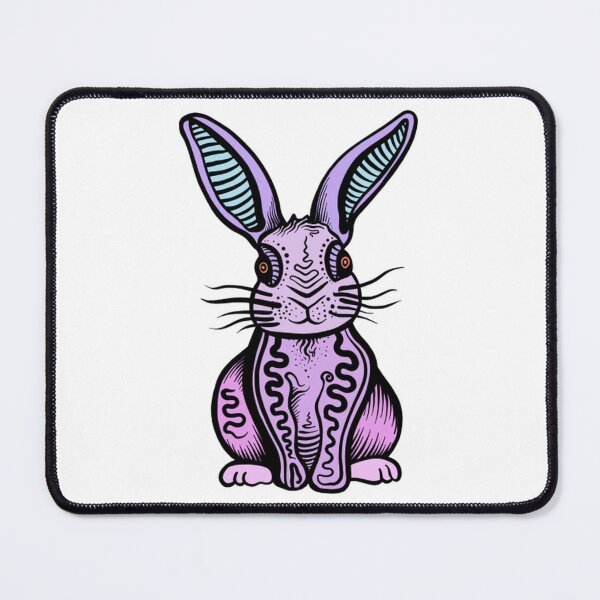 Item preview, Psychedelic Bunny Cute Vibrant Purple Rabbit Art designed and sold by Inkirra.