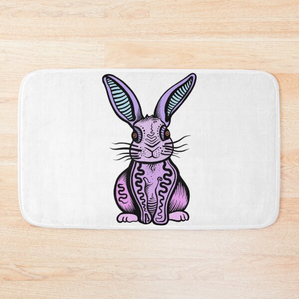 Item preview, Psychedelic Bunny Cute Vibrant Purple Rabbit Art designed and sold by Inkirra.
