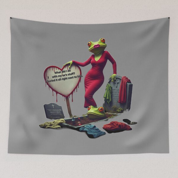 Item preview, What I Did With My Ex's Stuff - Funny Frog Meme designed and sold by LujziWorld.