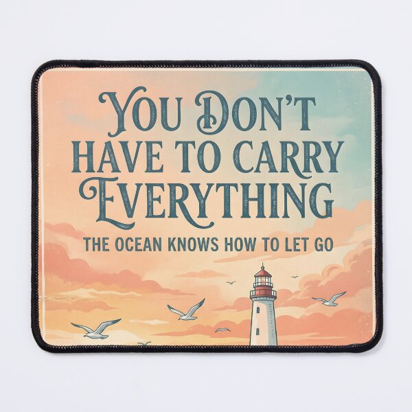 Item preview, You Don’t Have to Carry Everything – Ocean Therapy Poster Design designed and sold by Sea Gem.