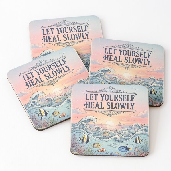 Item preview, Let Yourself Heal Slowly – Ocean Therapy Poster Design designed and sold by Sea Gem.