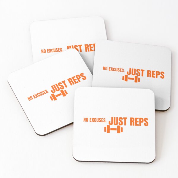 Item preview, No Excuses. Just Reps – Minimalist Gym Motivation Design designed and sold by ConsolAssoc Creative Studio.