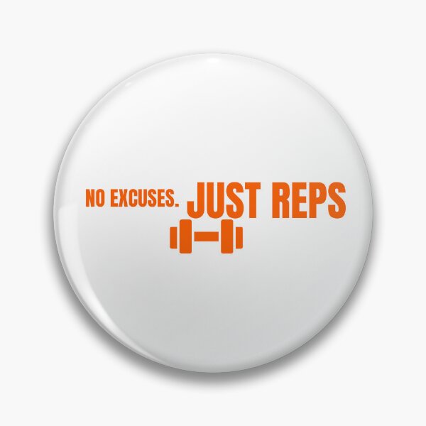 Item preview, No Excuses. Just Reps – Minimalist Gym Motivation Design designed and sold by ConsolAssoc Creative Studio.