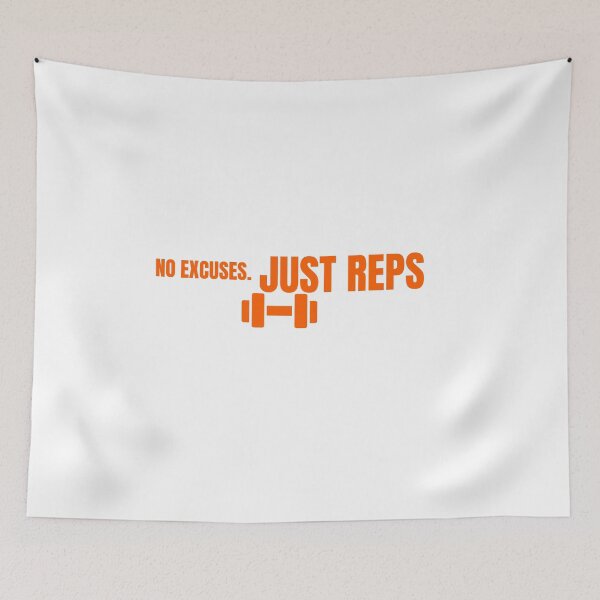 Item preview, No Excuses. Just Reps – Minimalist Gym Motivation Design designed and sold by ConsolAssoc Creative Studio.