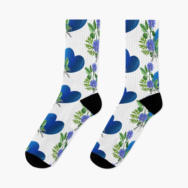 Item preview, Blue flowers and heart designed and sold by aldona.