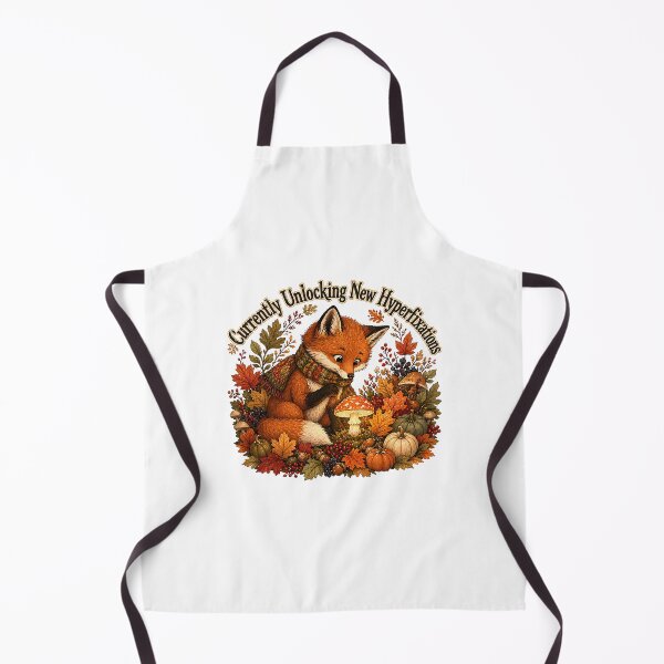 Item preview, Currently Unlocking New Hyperfixations Whimsical Autumn Fox Scene designed and sold by chattsuede.