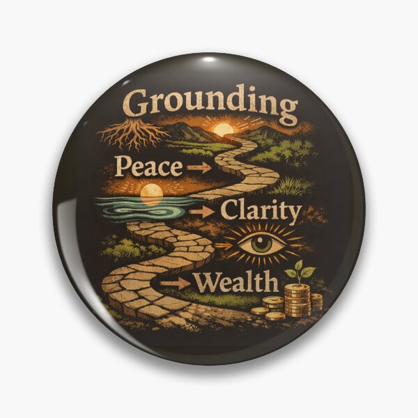 Item preview, Grounding Peace Clarity Wealth Path Spiritual Art Print designed and sold by ZenWealthDesign.