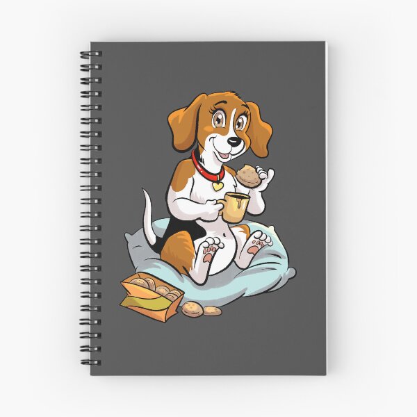 Item preview, Cute Cartoon Beagle Dog Drinking Coffee Team Lou illustration designed and sold by TeamLouOfficial.