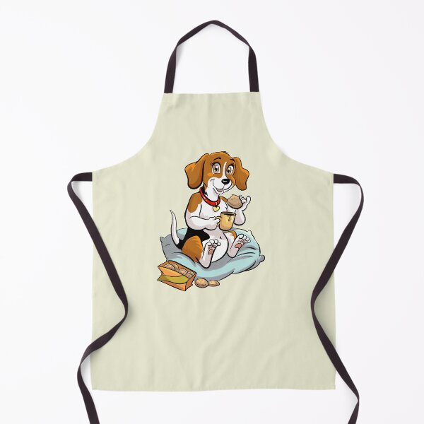 Item preview, Cute Cartoon Beagle Dog Drinking Coffee Team Lou illustration designed and sold by TeamLouOfficial.
