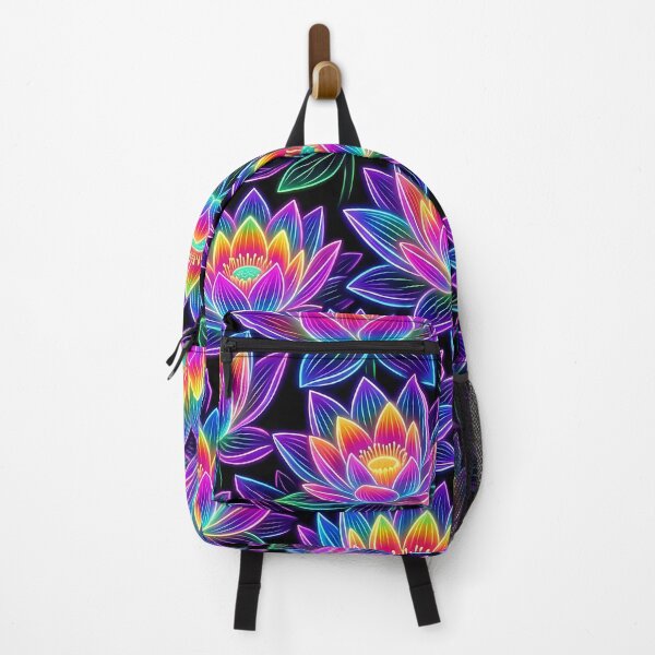 Item preview, Vibrant Neon Lotus Flower Floral Pattern designed and sold by LuisWorks.