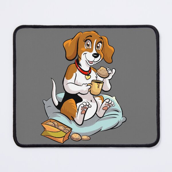 Item preview, Cute Cartoon Beagle Dog Drinking Coffee Team Lou illustration designed and sold by TeamLouOfficial.