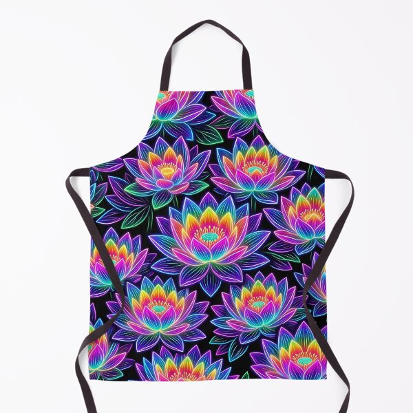 Item preview, Vibrant Neon Lotus Flower Floral Pattern designed and sold by LuisWorks.