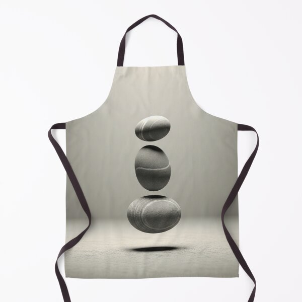 Item preview, Balanced Harmony Floating Stones Minimalist Art designed and sold by TheDenimArt.