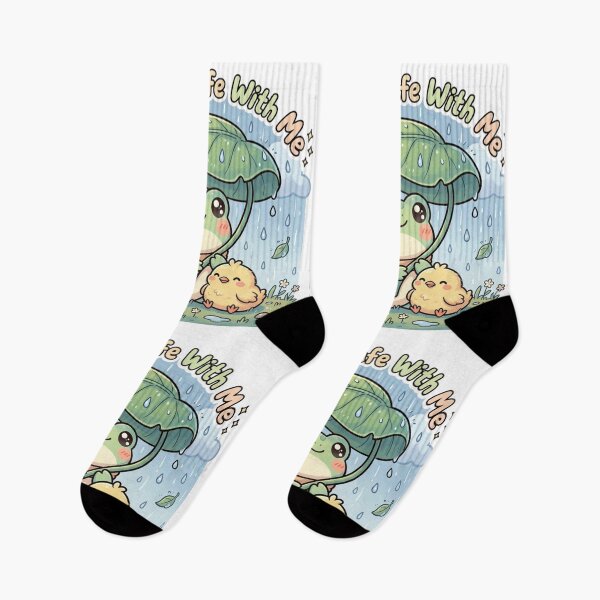 Item preview, You Are Safe With Me – Frog Protecting Tiny Chick in Rain designed and sold by ArtsyExplorer.