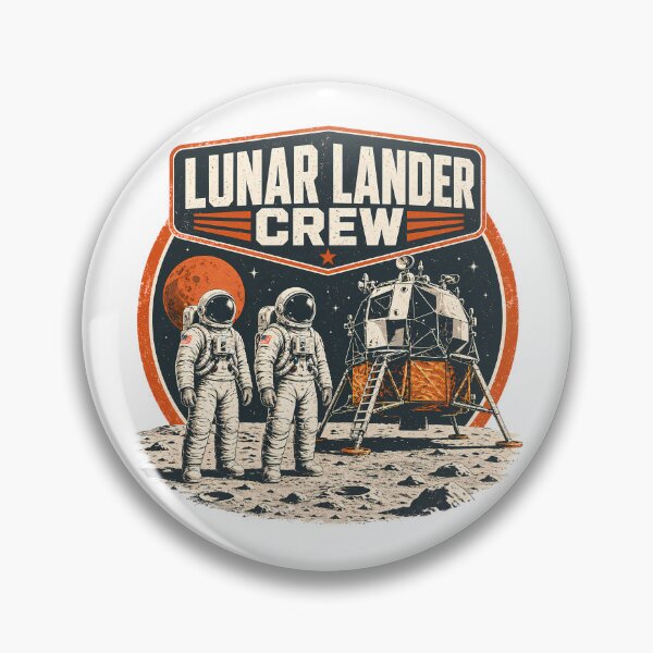 Item preview, Vintage Lunar Lander Crew - Retro Moon Mission Explorer designed and sold by chattsuede.