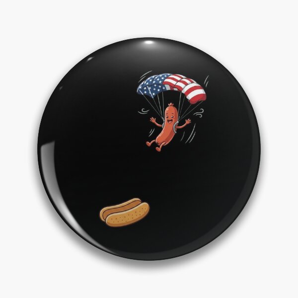 Item preview, Patriotic Hot Dog Skydiving - Funny 4th of July USA Parachute designed and sold by haitrieuic96.