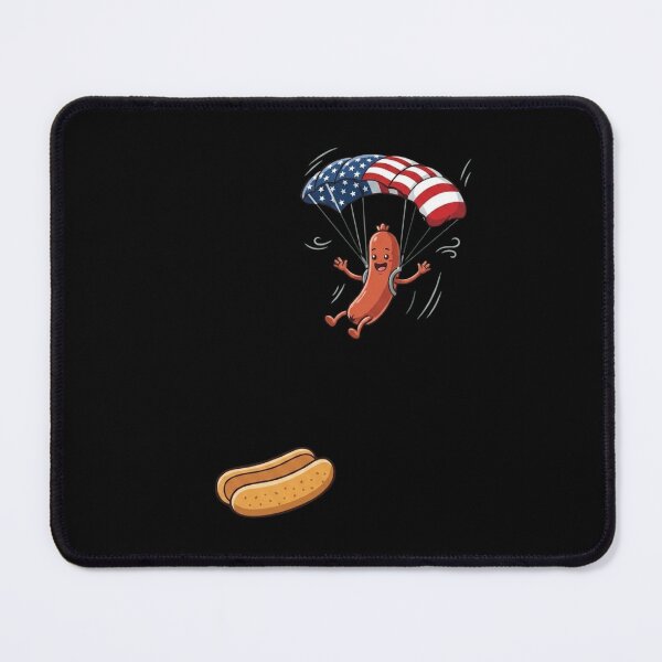 Item preview, Patriotic Hot Dog Skydiving - Funny 4th of July USA Parachute designed and sold by haitrieuic96.