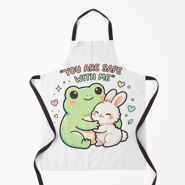 Item preview, You Are Safe With Me – Cute Frog & Bunny Comforting Cartoon Art designed and sold by ArtsyExplorer.