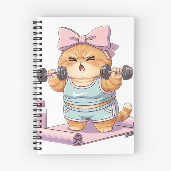 Item preview, Cute Gym Cat Workout Era designed and sold by Luna's World - Moody Vibes Studio.
