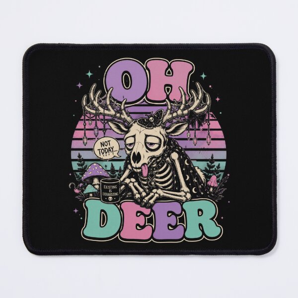 Item preview, Oh Deer Skeleton Deer Goth T-Shirt – Existing Is Exhausting Pastel Goth designed and sold by printedartgoods.