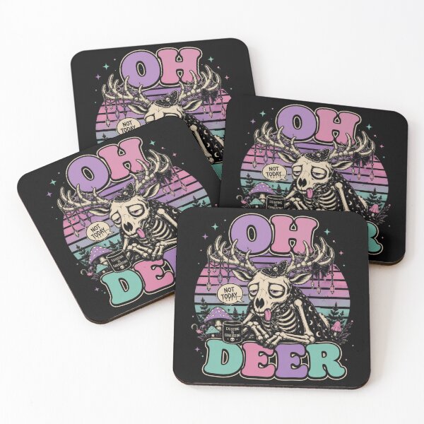 Item preview, Oh Deer Skeleton Deer Goth T-Shirt – Existing Is Exhausting Pastel Goth designed and sold by printedartgoods.